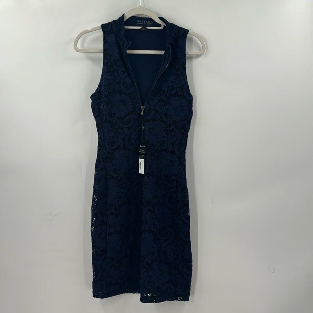 NWT Greyson blue lace Lennox lace dress